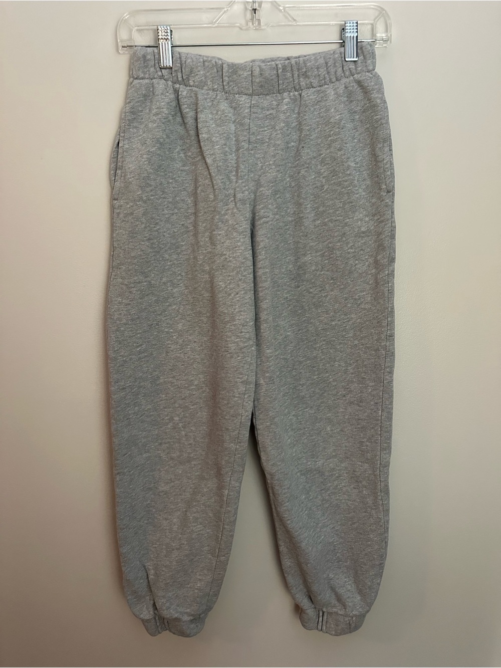 Brandy Melville Rosa Cuffed Sweatpants Heathered Grey O/S EUC